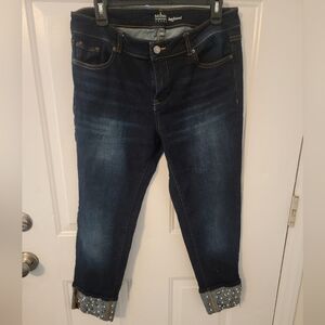 NY & Co Soho dark wash with gems 12 size